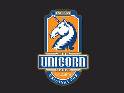 Sign 05 Ill V2 hanging sign horse one horn pub sign unicorn