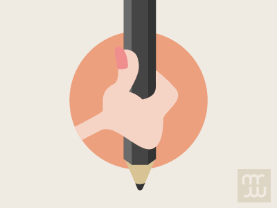 Simple, circular illustration character illustration simple