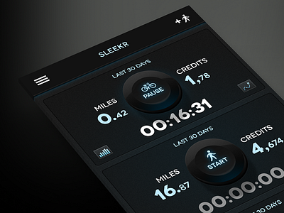 Sleekr App digital timer transport ui ui timer