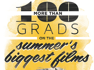 Summer Films films summer type typography watercolor yellow