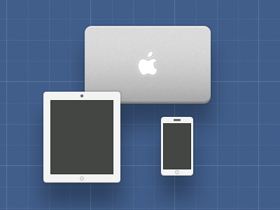 Devices device flat ipad iphone macbook skeuomorphism website