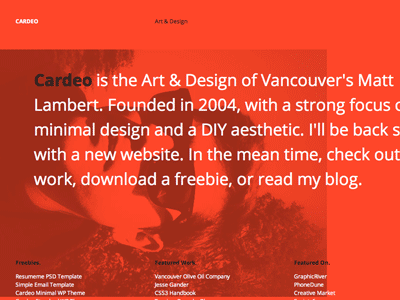 Cardeo Redesign cardeo flat minimal portfolio redesign swiss