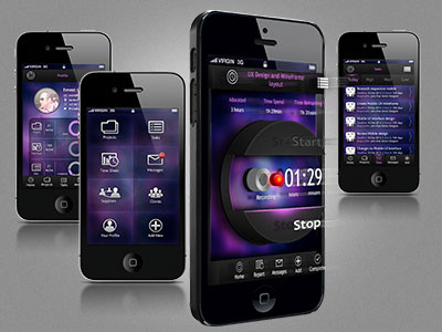 Time tracker final Design add new app application clients icons iphone login messages profile project suppliers task time time sheet time tracker tracker your profile