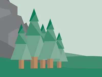 Some Trees forest hexagon illustration nature trees triangle vector