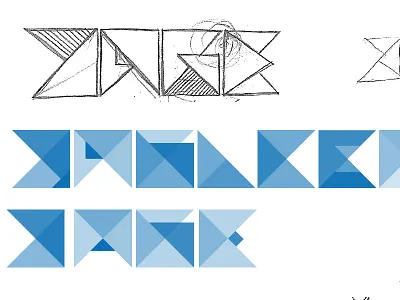 Font Development angular fashion font logo social typography