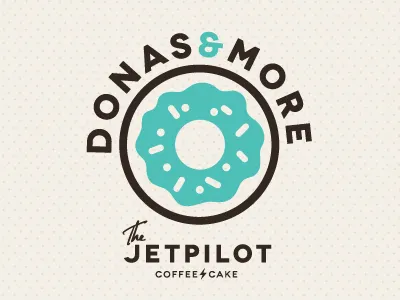 Donas & more branding cake coffe donas johnmoreno logo