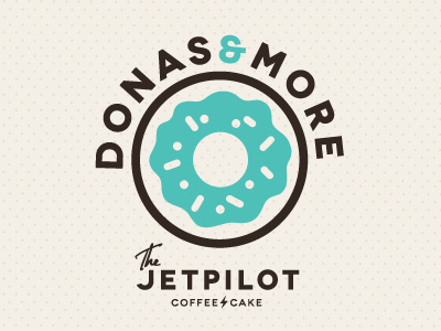 Donas & more branding cake coffe donas johnmoreno logo