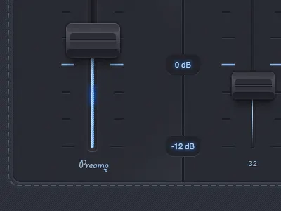 wip - UI equalizer interface slider ui