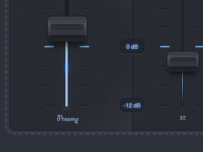 wip - UI equalizer interface slider ui