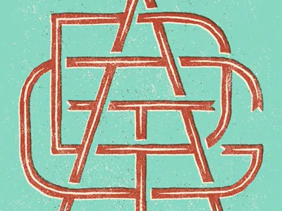 Monogram hand drawn monogram texture typography