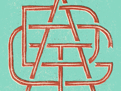 Monogram hand drawn monogram texture typography