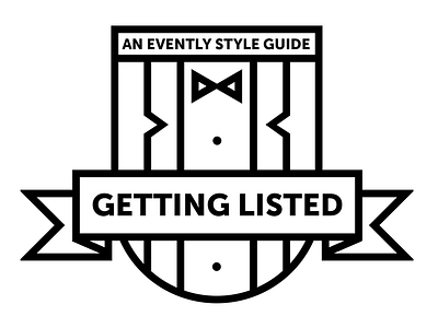 Style guide badge - draft badge banner bow tie logo shield tuxedo