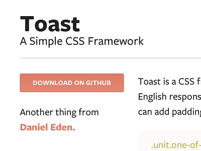 Toast css css framework framework github html open source toast