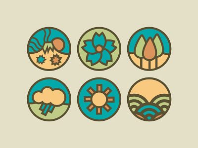 Some other icons cloud fall flower icon icons illustration japan japanese mount fuji pattern rain seigaiha sun trees