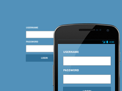 Login blue login minimal responsive