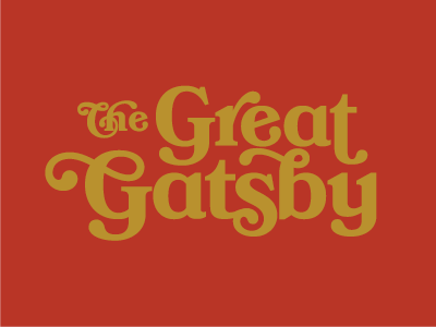 Gatsby, what Gastby? script the great gatsby typography