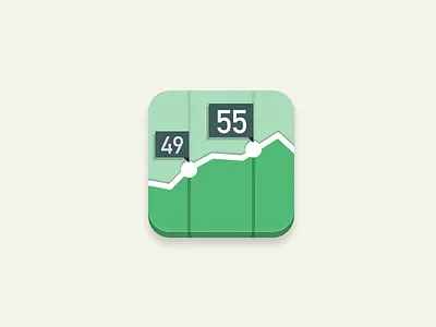Stocks iOS Icon app finance green icon ios ipad iphone market stock stocks