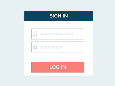 Flat sign in form contact flat form log in proxima nova sign up ui ux
