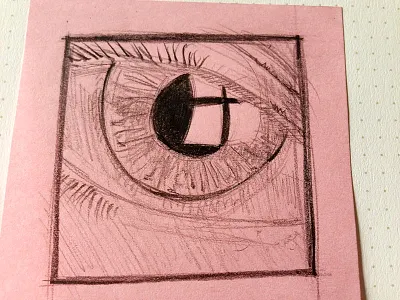 Eye Doodle bored in meeting doodle drawing pencil sketch sketchbook