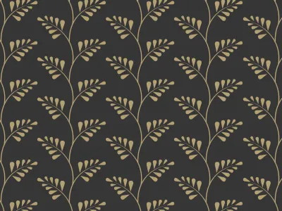 Fern Pattern fern florals gold gray leaves organic pattern