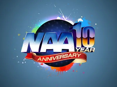 NAA 10 Year Anniversary anniversary branding design identity illustration logo minimal modern naa