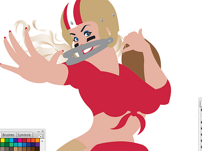 2013 Pin Up Colour Blocking football illustration pin up process retro sketch