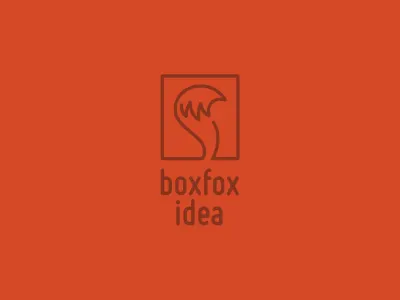 Box Fox Idea concept unused animal box boxed fox line linework logo mark symbol tail