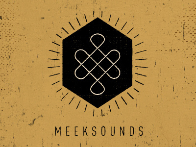 meeksounds identity logo stamp texture vintage