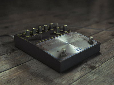 Distortion pedal 3d cinema 4d distortion guitar rock russia smb