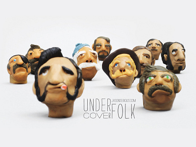 Undercover Folk by Jason Serious .album artwork illustration modeling typography website