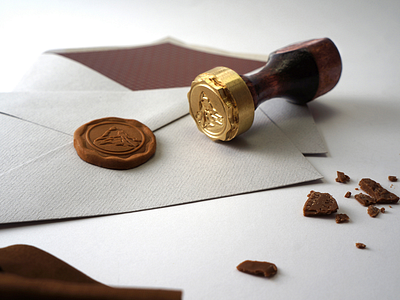 The Chocolate - Chocolate Seal branding chocolate food graphic design identity logo package design packaging print seal wax seal