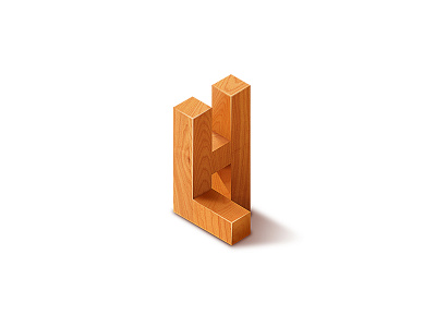 LH icon logo mark monogram wood