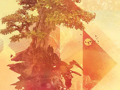 Futureshock abstract art bocuma design landscape retro