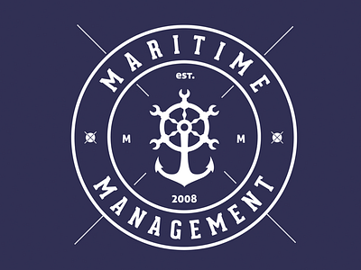 Maritime Logo anchor blue brand logo sailing