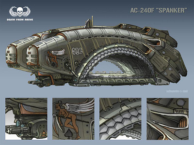 Gunship concept game game art military weapon