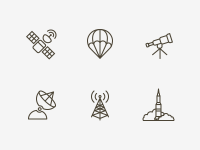 Push icons design icons illustration outline space ui