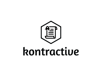 Kontractiv ver. 3 contract hexagon logo minimal seal