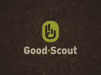Logo GoodScout forest hand salute scout