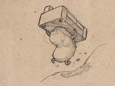 Sofa transport ballpen hill illustration run sofa