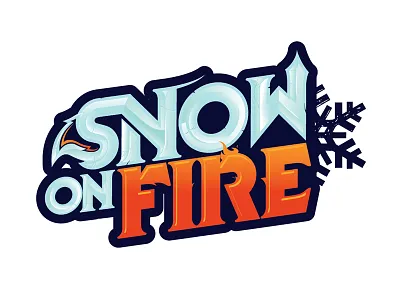 Snow On Fire burn championship contest design drink energy extreme fire flame graphic hargita letter lettering logo logotype madarasi on romania ski slope slopestyle snow snowboard sport style typo typographic typography