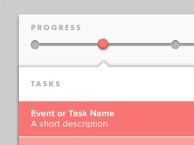 PROGRESS circles list slider tasks ui