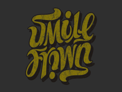 Smile Frown Ambigram ambigram frown lettering smile typography