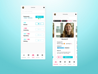 Tandem redesign chat language learning language partner redesign tandem tinder ui ux