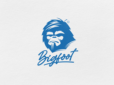 Bigfoot angry animal bigfoot cold design ice logo mascot monkey nature nord serious snowman sport team vector yeti