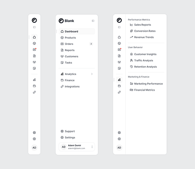 Blank | Navigation Sidebar blank dashboard figma menu navigation menu navigationbar side menu sidebar ui design uiuxdesign ux design