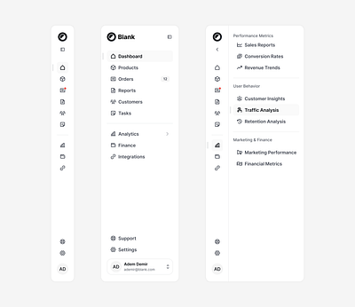 Blank | Navigation Sidebar blank dashboard figma menu navigation menu navigationbar side menu sidebar ui design uiuxdesign ux design