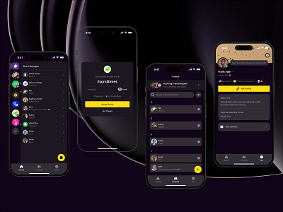 Chat Application Friends Experience app app design app ui best app design chat platform dark messaging platform mobile mobile app design ui mobile