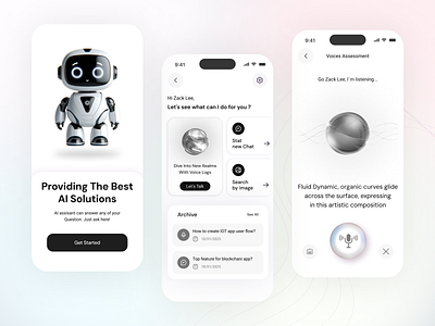 AI Chat Mobile App Design ios design landing page design mobile app design product design re design responsive design screenshot design ui uiux web design website