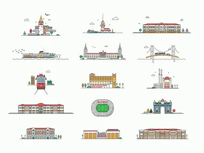 İstanbul Illustration citiesillustration graphic design illustration istanbul istanbullandmark landmark