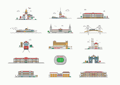 İstanbul Illustration citiesillustration graphic design illustration istanbul istanbullandmark landmark